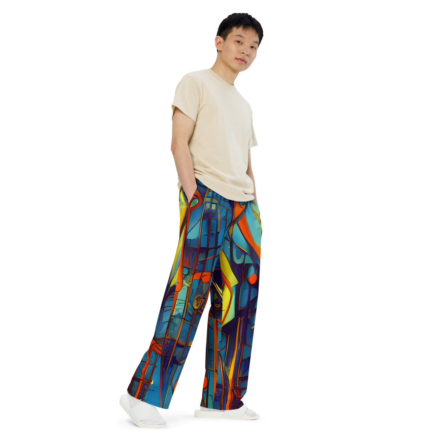 Wide-Leg Pants - Abstract Eddy