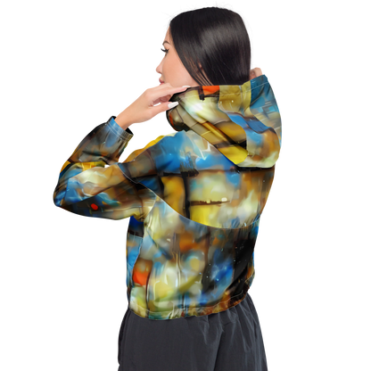 Women's Cropped Windbreaker - Kohn Cubism