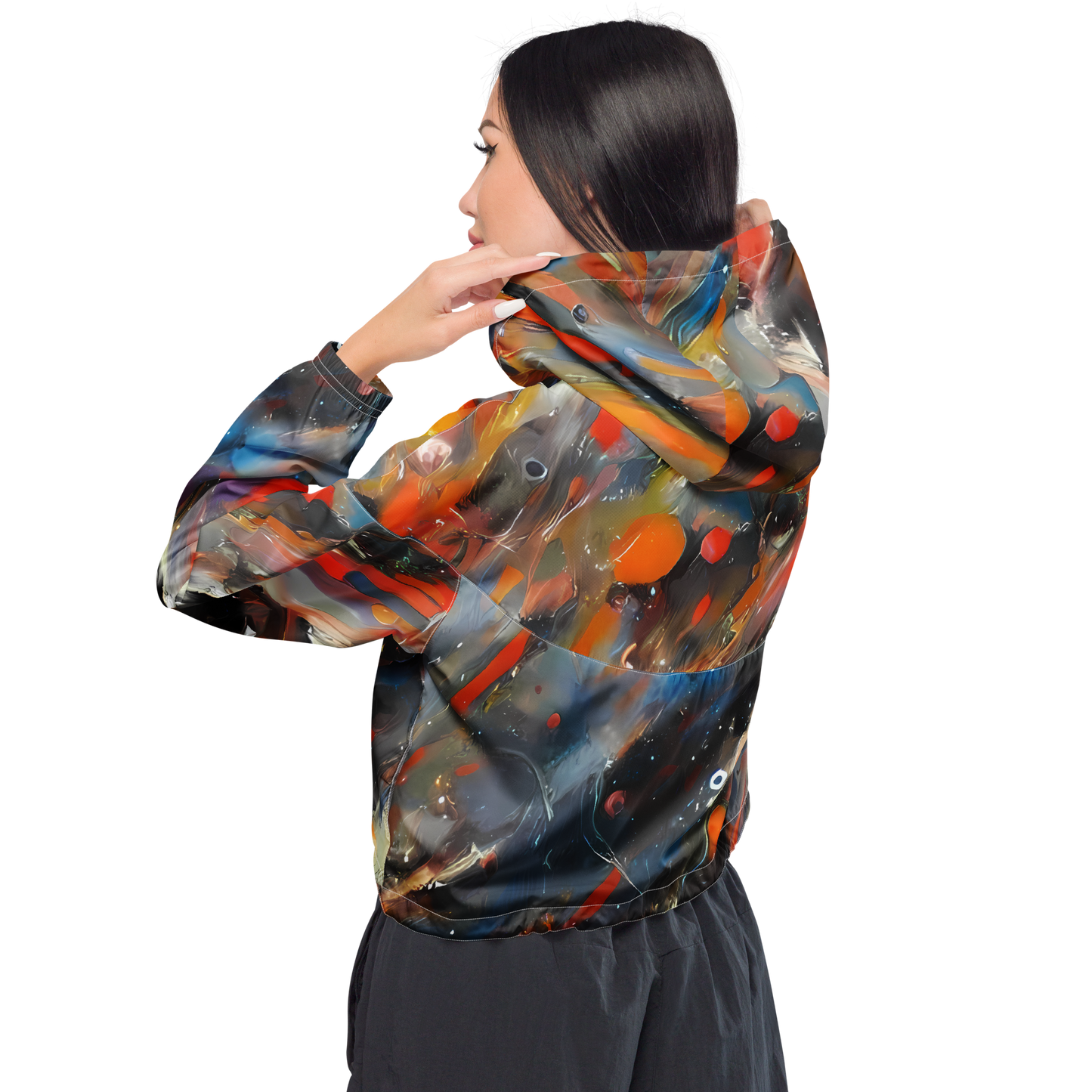 Women's Cropped Windbreaker - Palette Rush