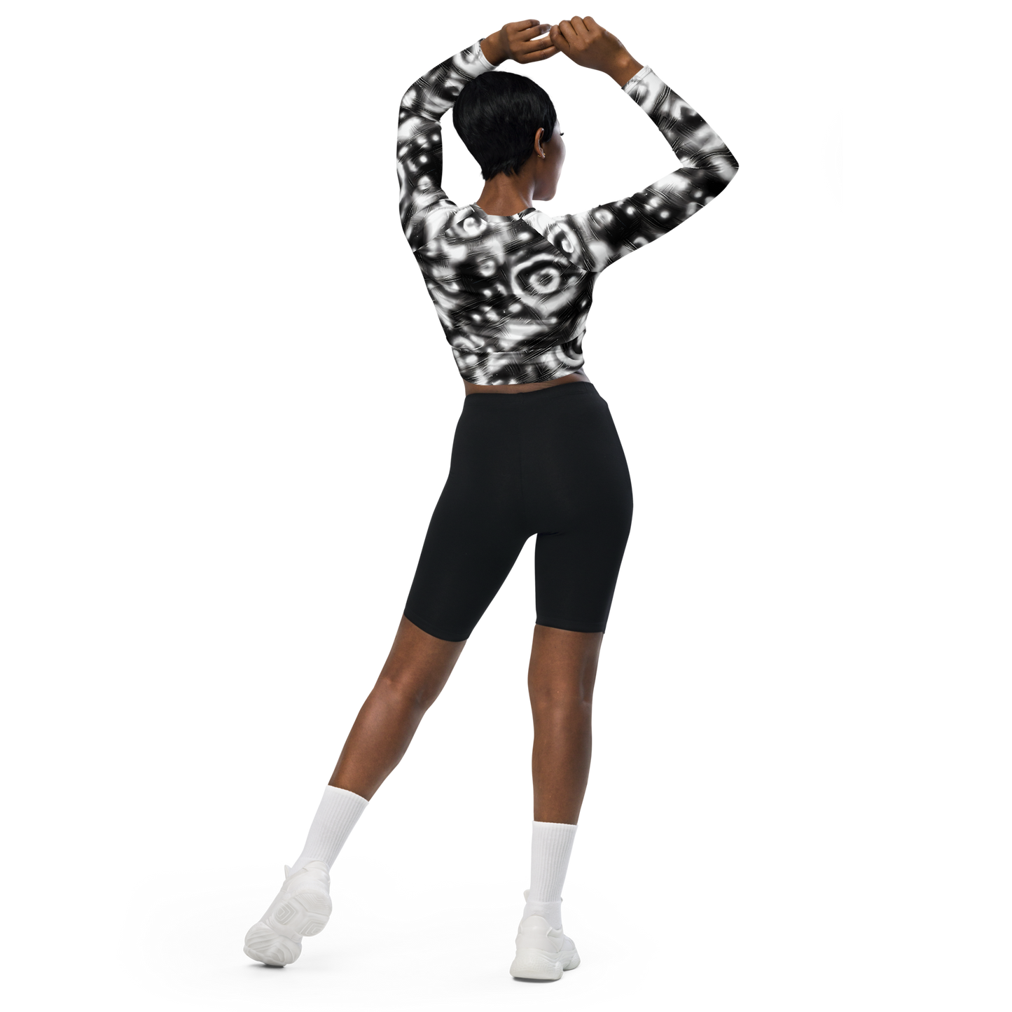 Long Sleeve Crop Top - Bernhard Swirl