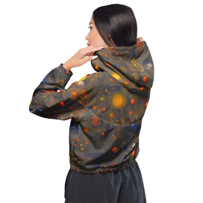 Women's Cropped Windbreaker - Chromal Flux