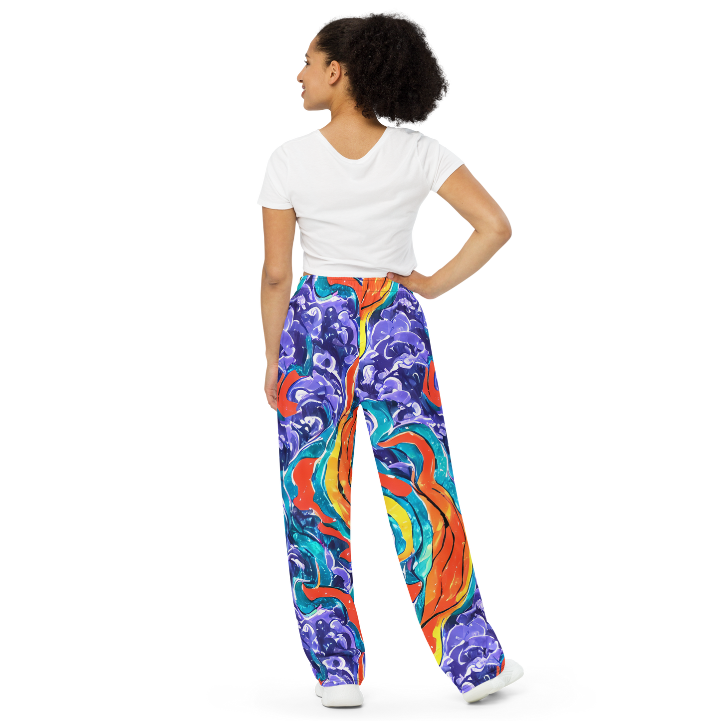 Wide-Leg Pants - Galactic Waves