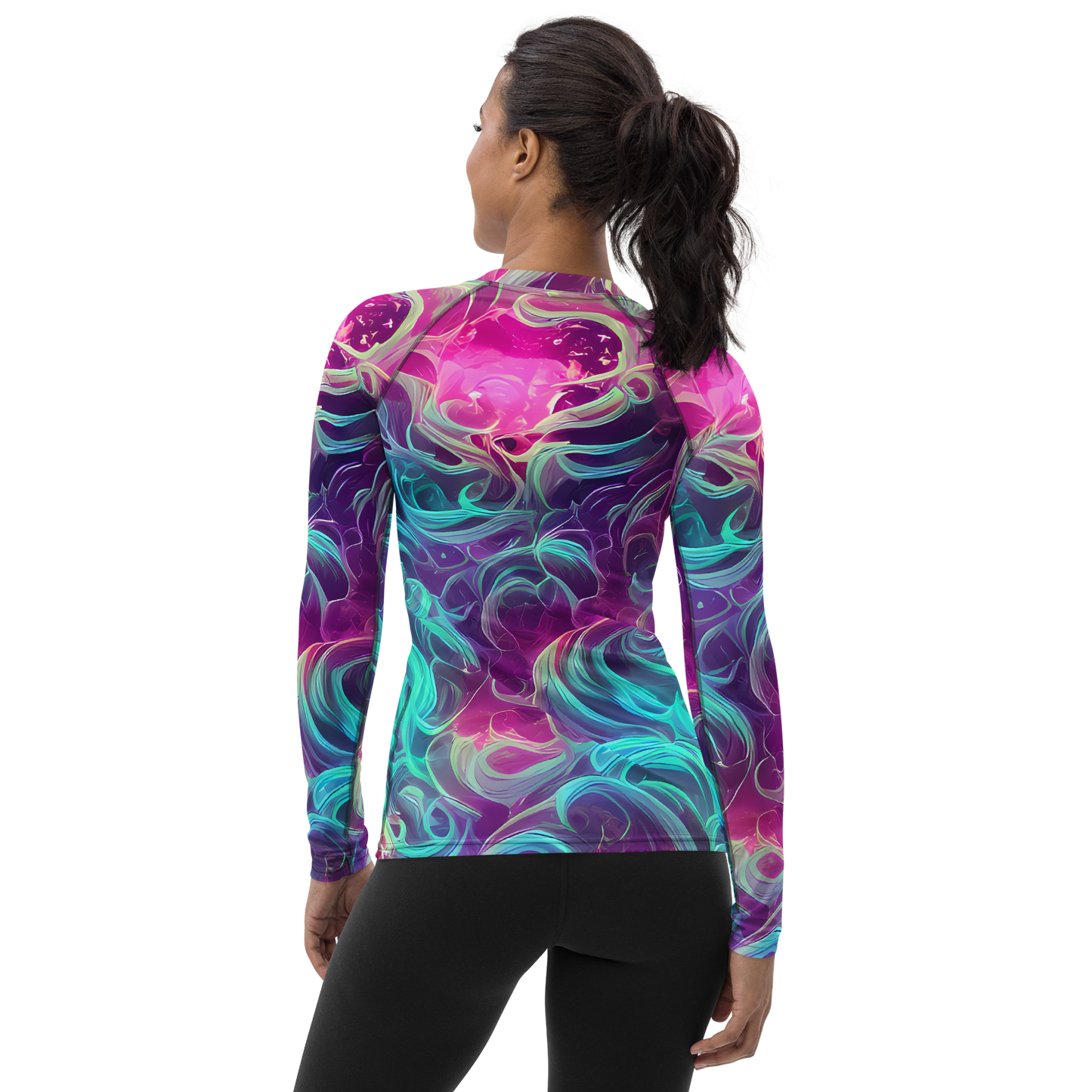 Women's Rash Guard - Galactic Bloom