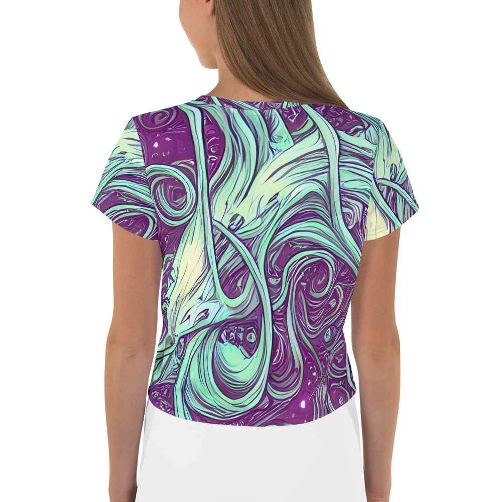 Women's Crop Tee - Temple Swirls