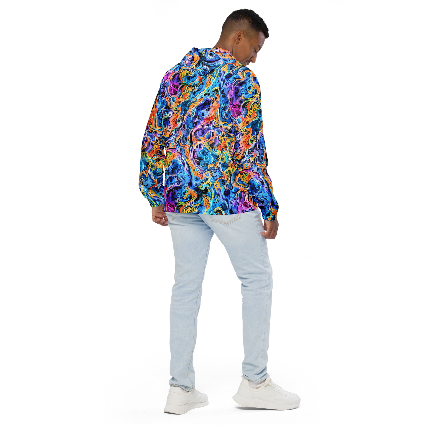 Men's Windbreaker - Rococo Vortex