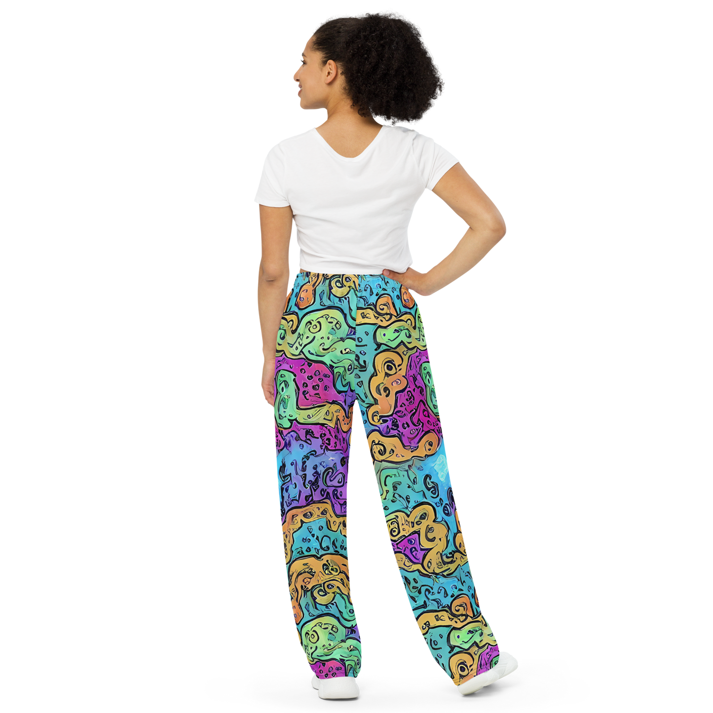 Wide-Leg Pants - Intergalactic Graffiti