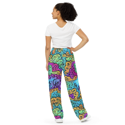 Wide-Leg Pants - Intergalactic Graffiti