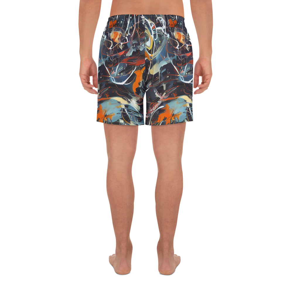 Men's Athletic Shorts - Neo-Splash Labyrinth