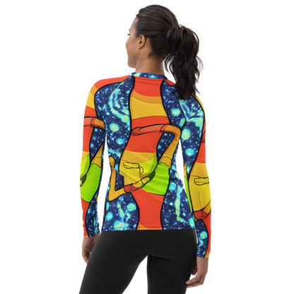 Women's Rash Guard - Cosmic Siblings