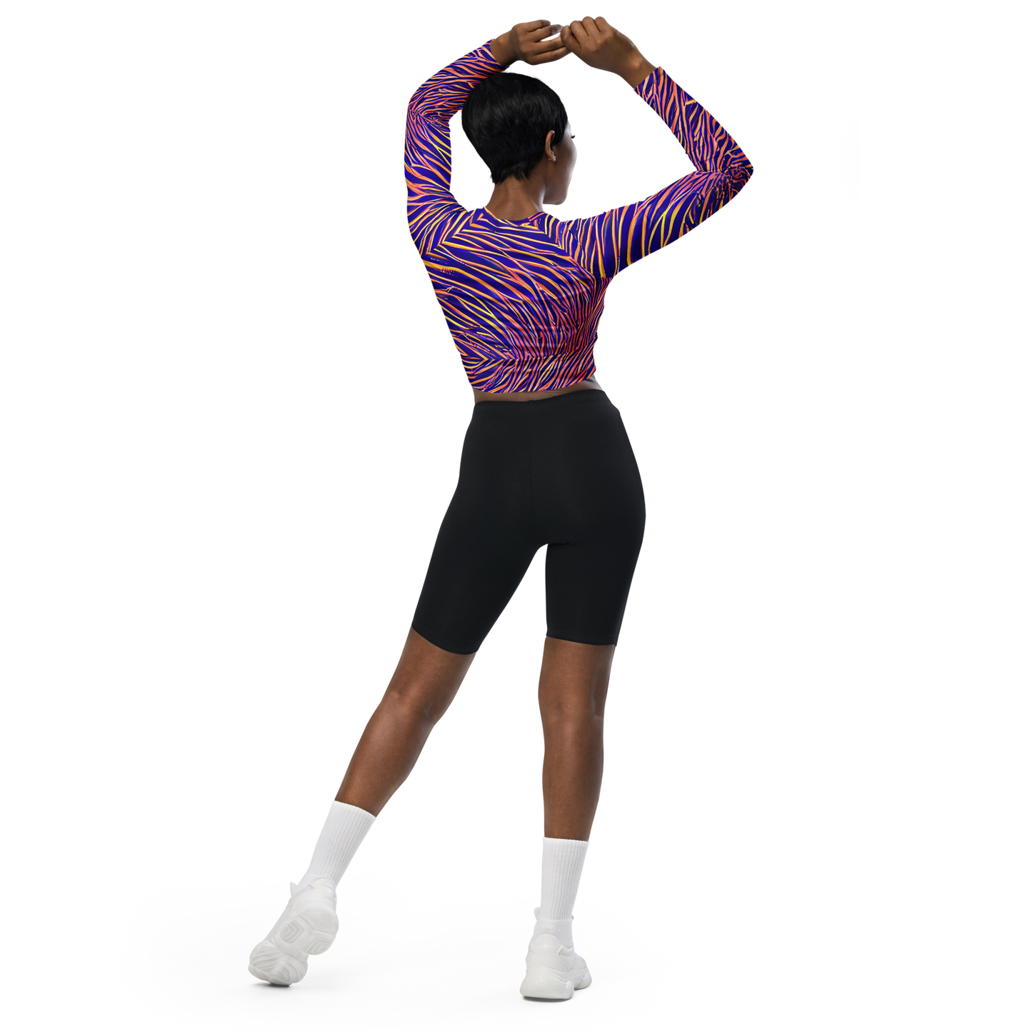 Long Sleeve Crop Top - Vortex Strands