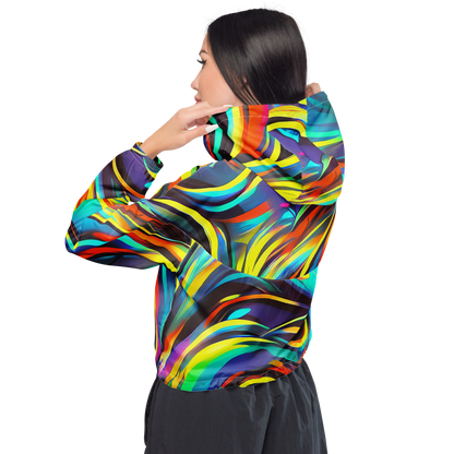 Women's Cropped Windbreaker - Cyber Surge