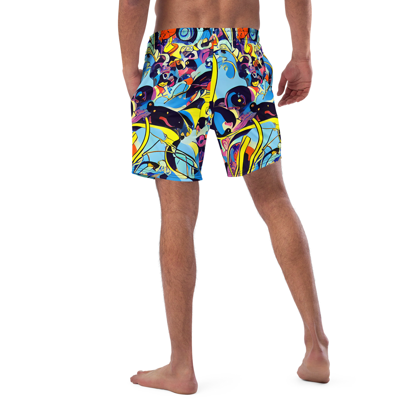 Swim Trunks - Brown Brushwork