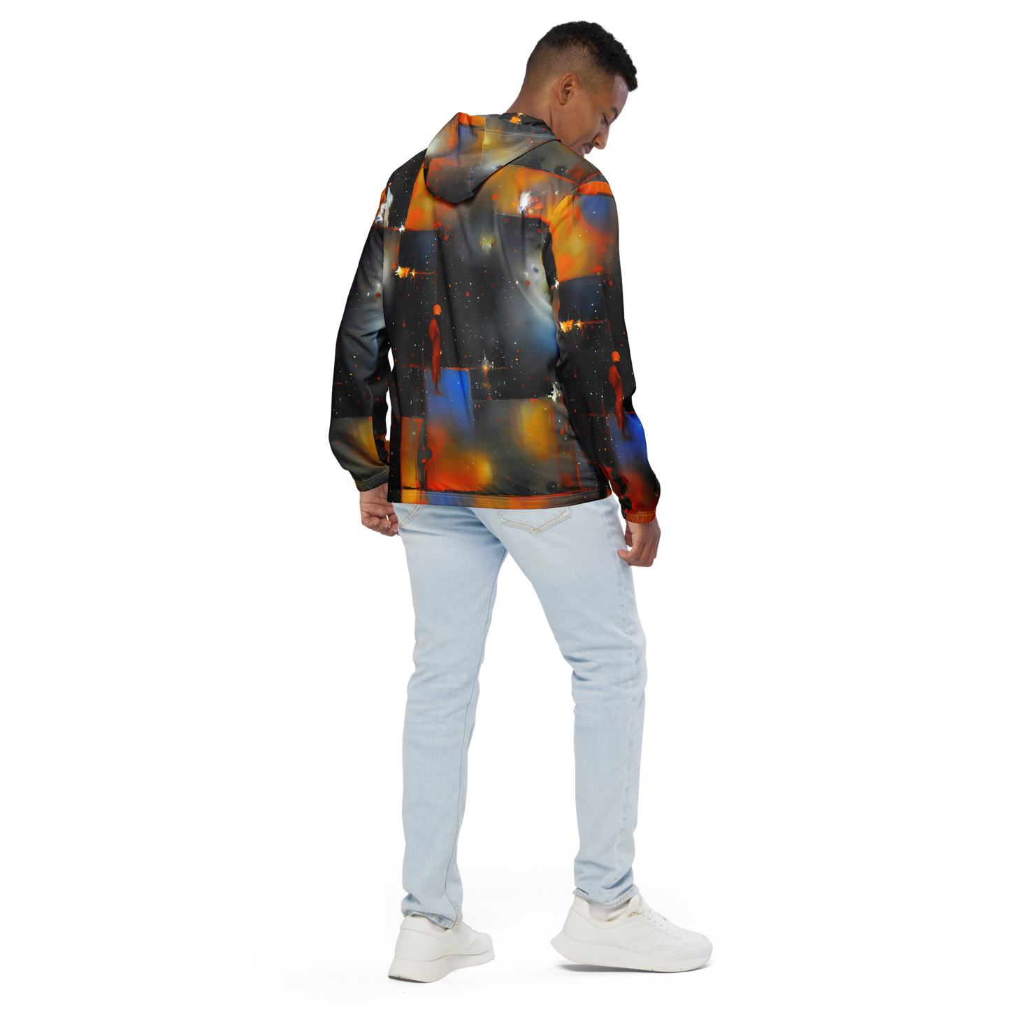 Men's Windbreaker - Monet's Matrix