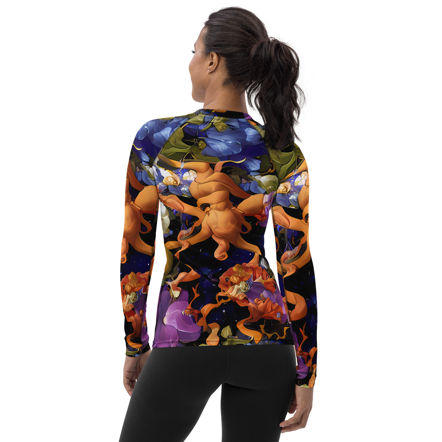 Women's Rash Guard - Blooming Cosmos