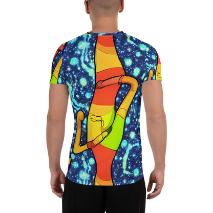 Men's Athletic T-Shirt - Cosmic Siblings