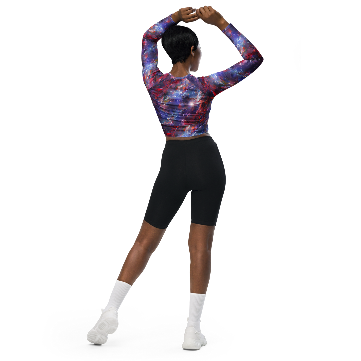 Long Sleeve Crop Top - Nihei Nightscape