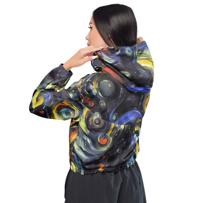 Women's Cropped Windbreaker - Corinthian Swirl