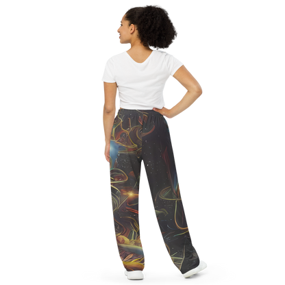 Wide-Leg Pants - Galactic Swirl