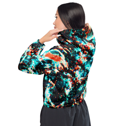 Women's Cropped Windbreaker - Whirlpool Dream