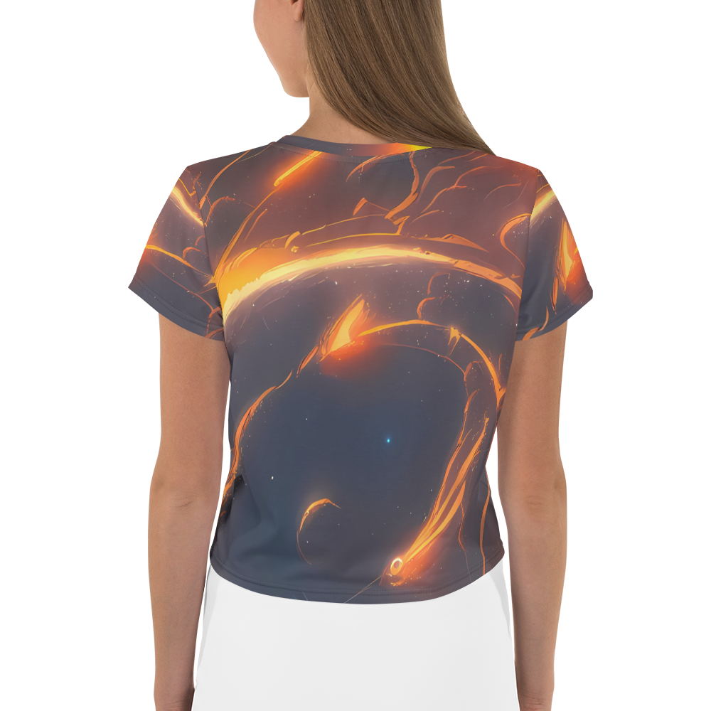 Women's Crop Tee - Inferno Spirals