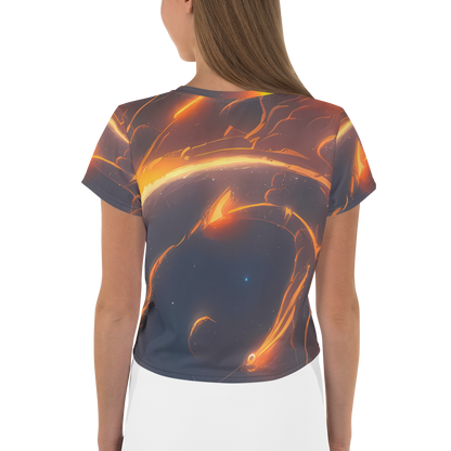 Women's Crop Tee - Inferno Spirals