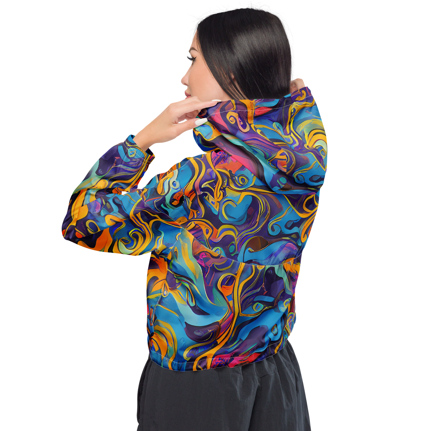 Women's Cropped Windbreaker - Cecily's Whorl