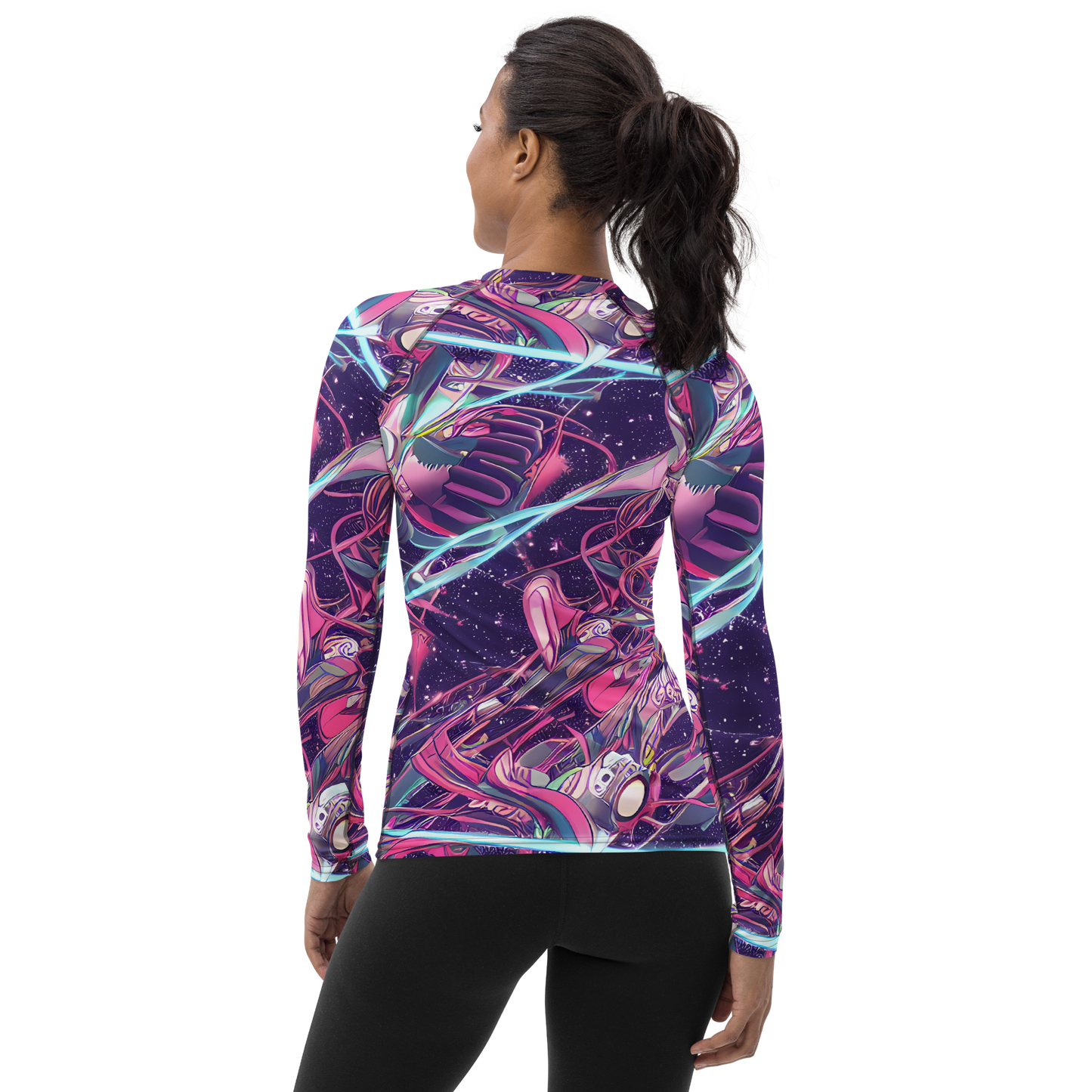 Women's Rash Guard - Neo-Tokyo Twirl