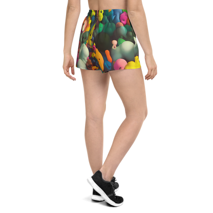 Women’s Athletic Shorts - Bubble Pop Art