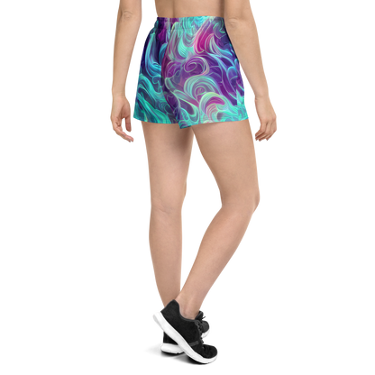 Women’s Athletic Shorts - Galactic Bloom