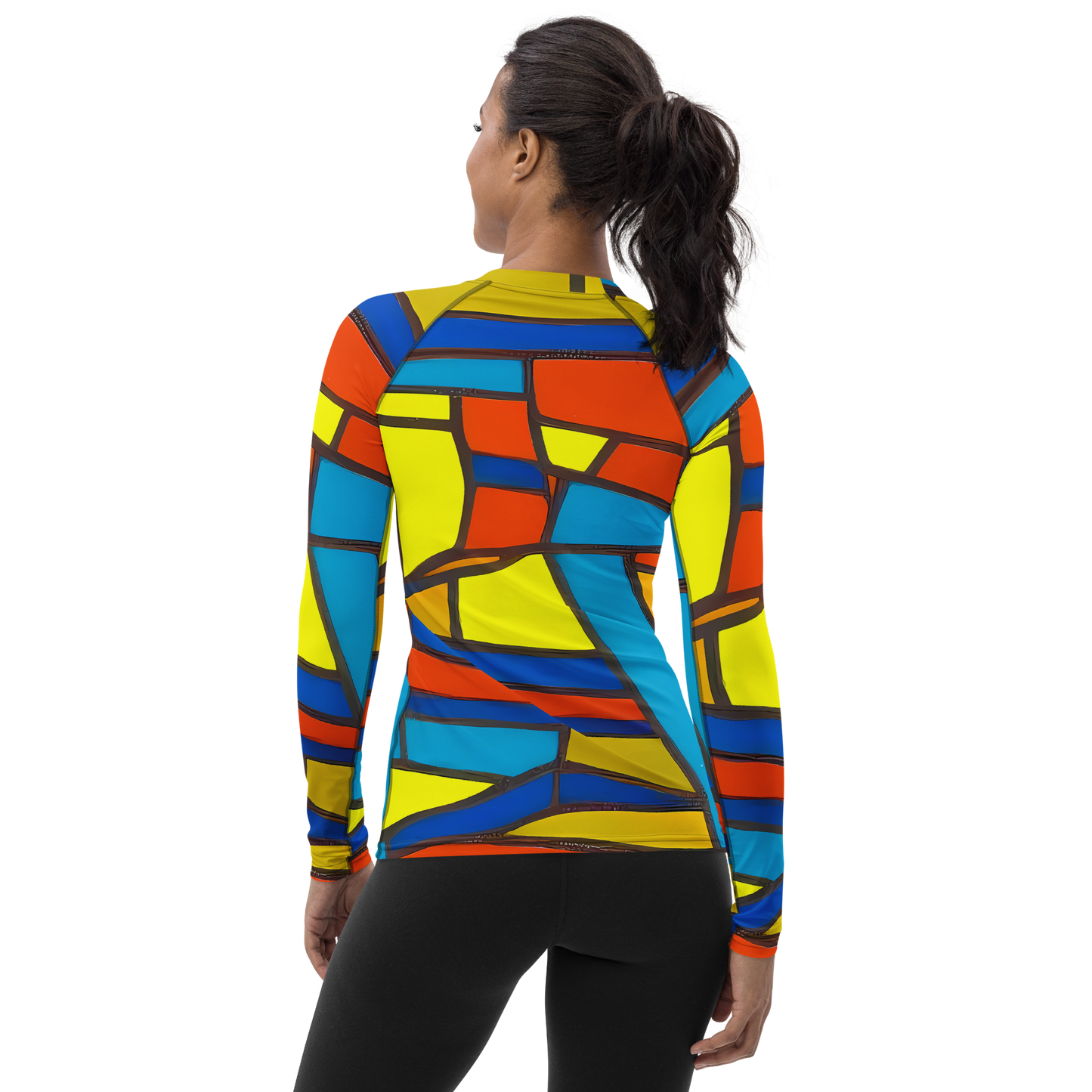 Women's Rash Guard - Mondrian Mesh