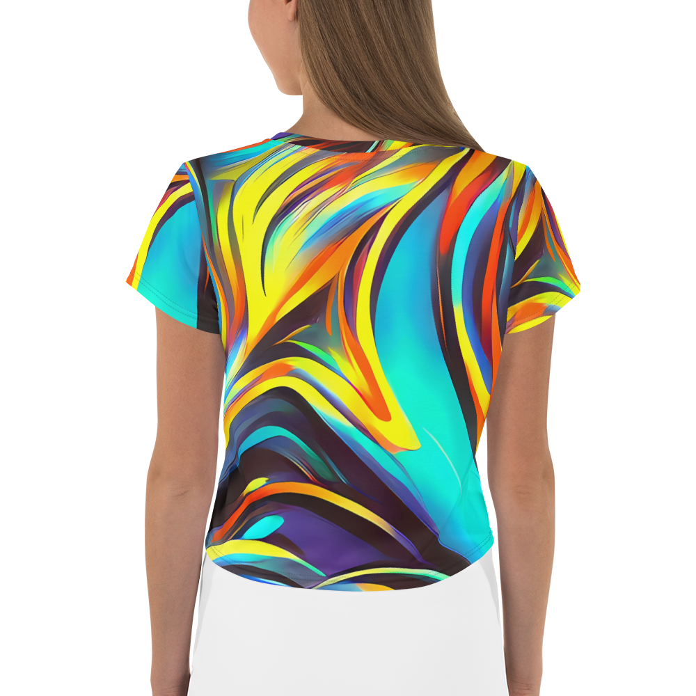 Women's Crop Tee - Cyber Surge