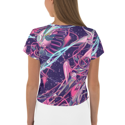 Women's Crop Tee - Neo-Tokyo Twirl