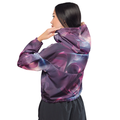 Women's Cropped Windbreaker - Vertex Visions