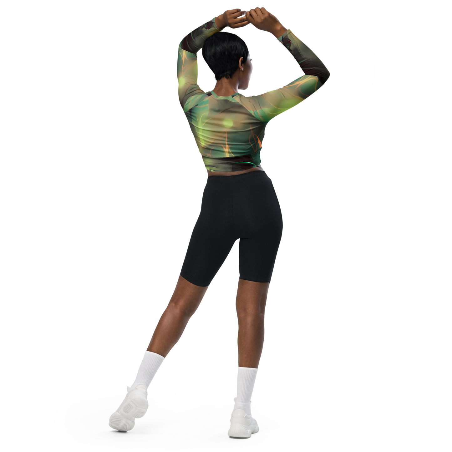 Long Sleeve Crop Top - Spectral Whisper