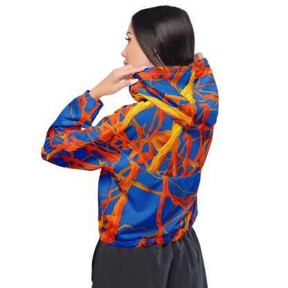 Women's Cropped Windbreaker - Vivid Plexus