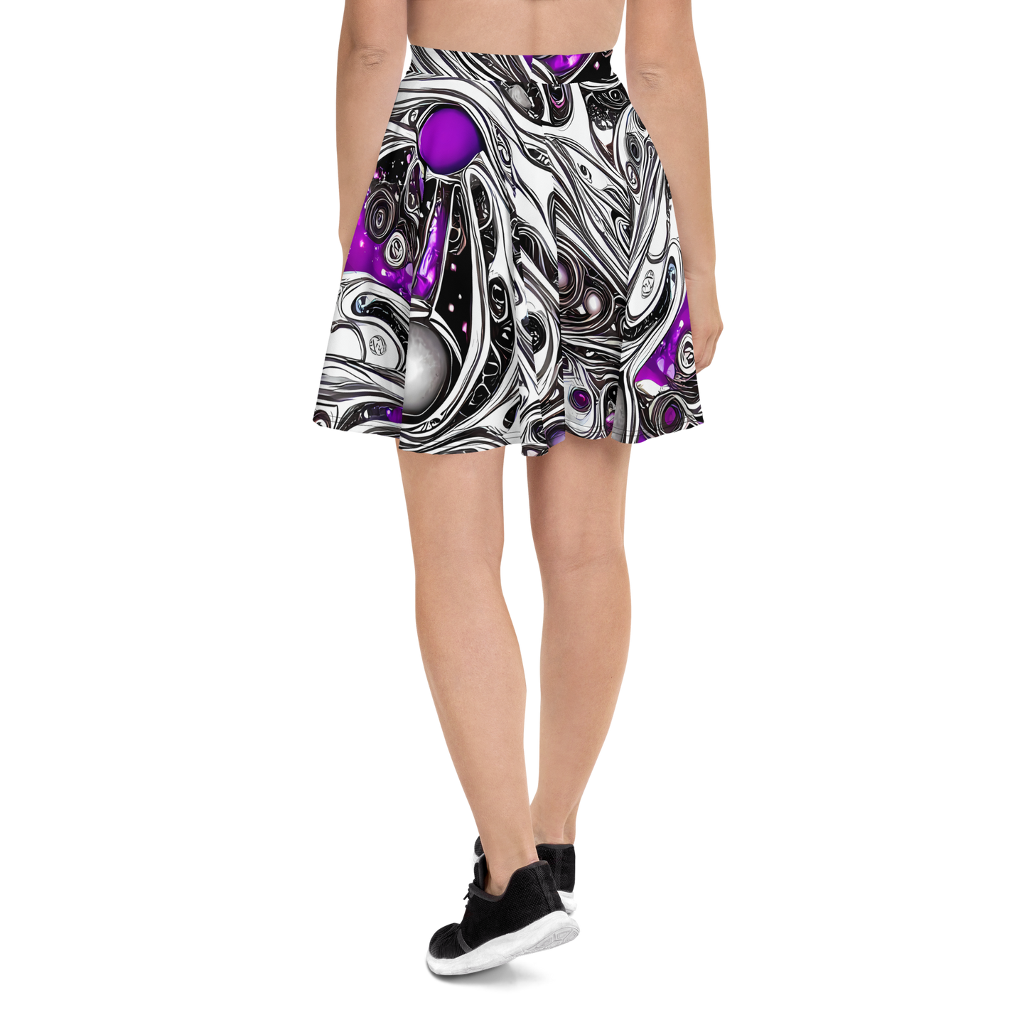 Skater Skirt - Neo-Noir Waves