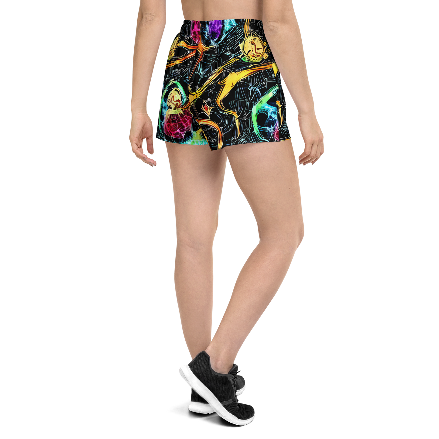 Women’s Athletic Shorts - Psychedelic Pulsar