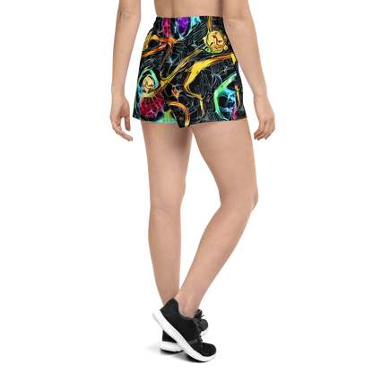 Women’s Athletic Shorts - Psychedelic Pulsar