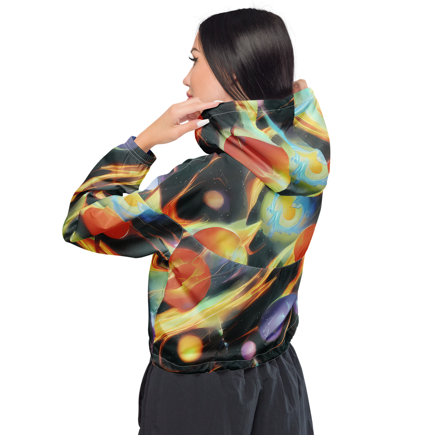 Women's Cropped Windbreaker - Fabritius Fantasy