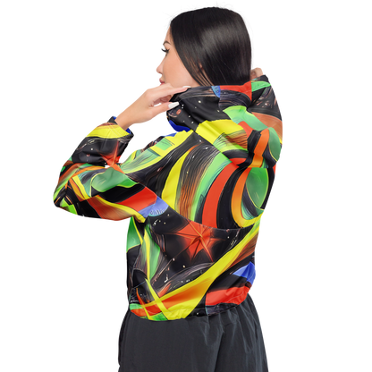 Women's Cropped Windbreaker - Tenggren Whirl