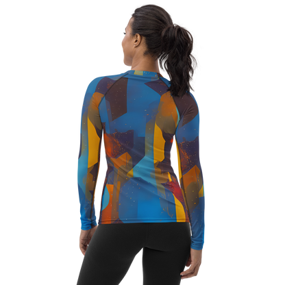 Women's Rash Guard - Cubist Dusk