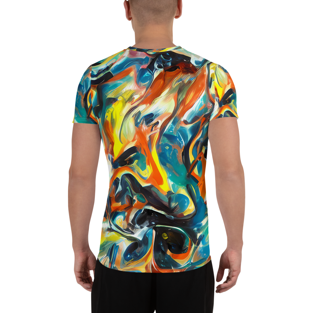 Men's Athletic T-Shirt - Chromatic Vortex