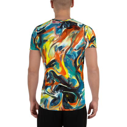 Men's Athletic T-Shirt - Chromatic Vortex