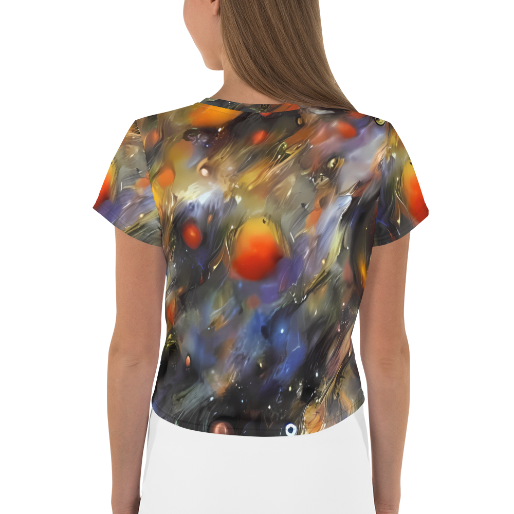 Women's Crop Tee - Brushstroke Blaze