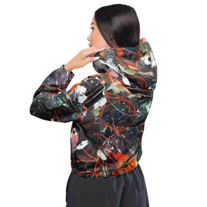 Women's Cropped Windbreaker - Chaos Canvas