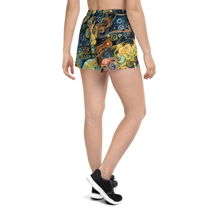 Women’s Athletic Shorts - Wild Cosmos