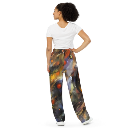 Wide-Leg Pants - Brushstroke Blaze