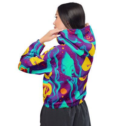 Women's Cropped Windbreaker - Cosmic Current