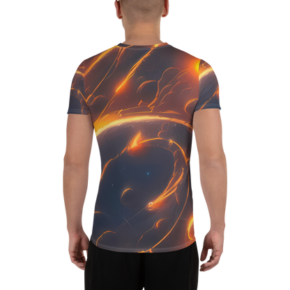 Men's Athletic T-Shirt - Inferno Spirals