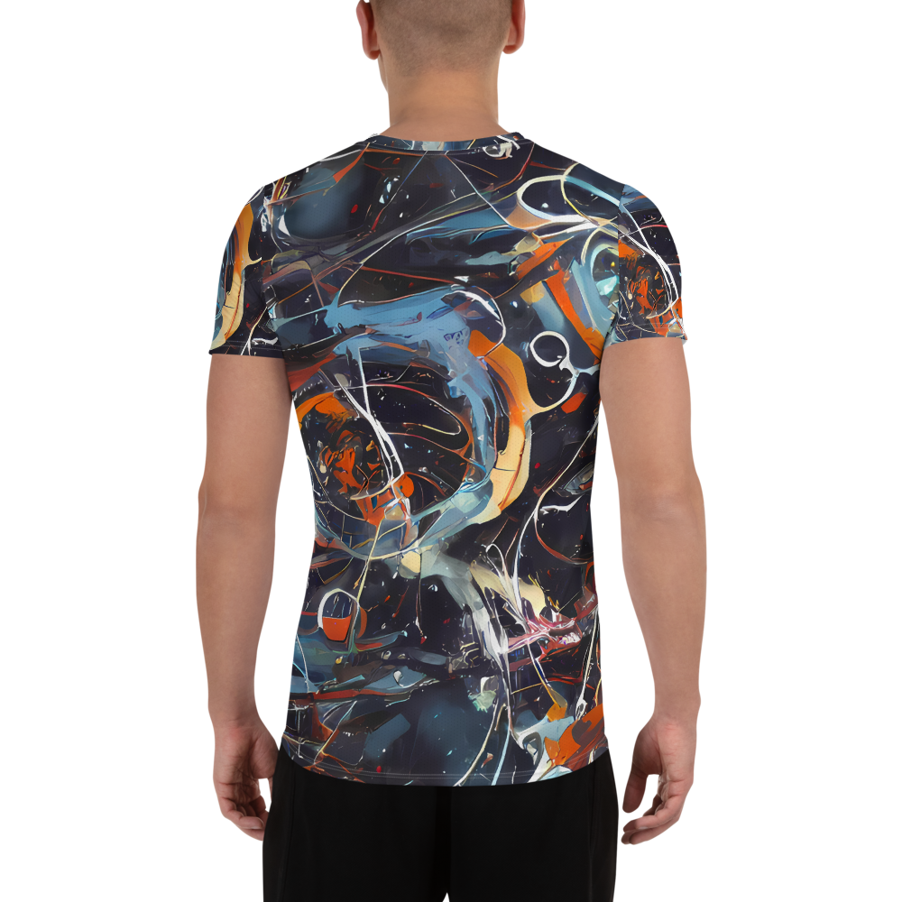 Men's Athletic T-Shirt - Neo-Splash Labyrinth